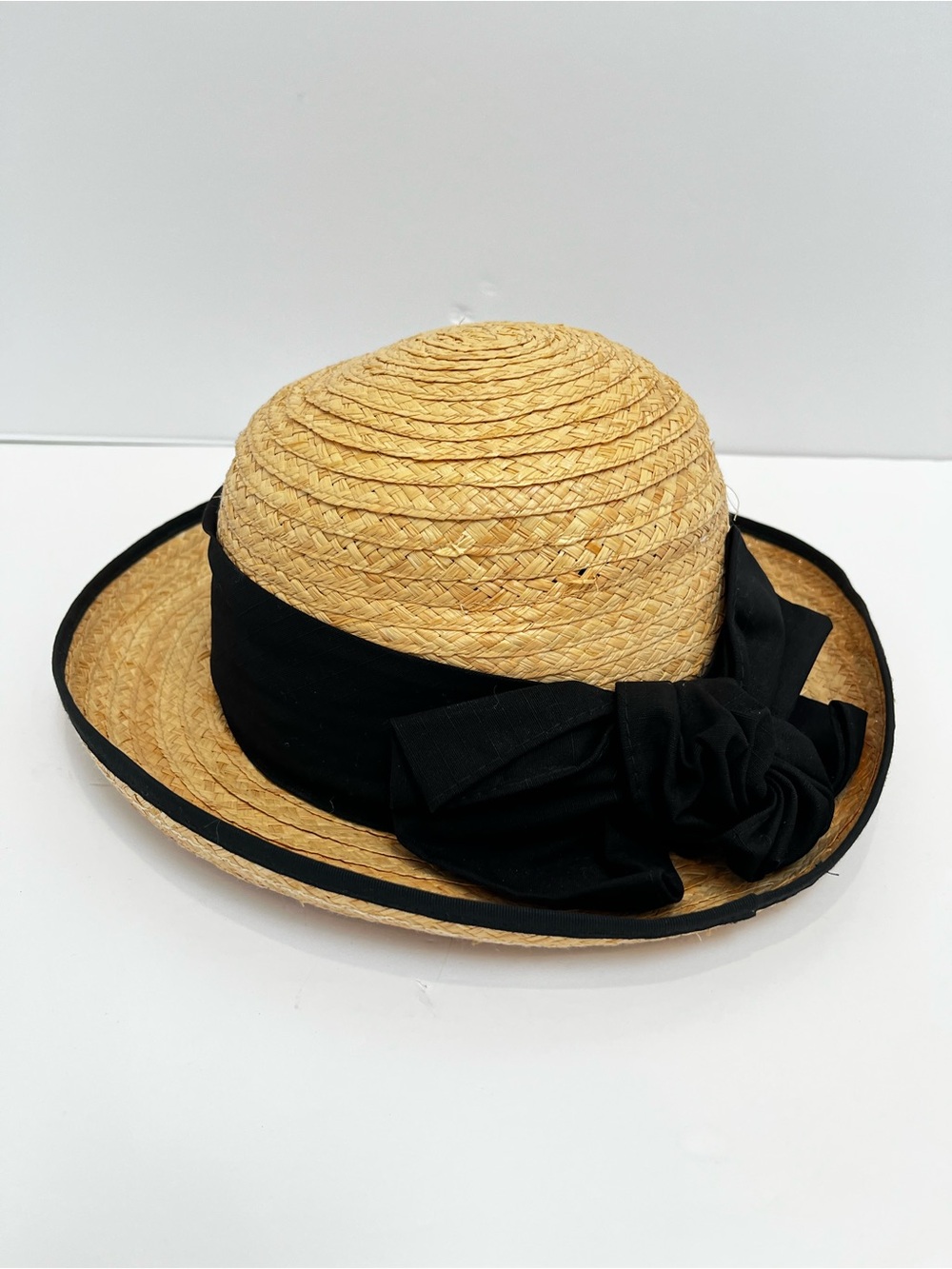Biltmore Vintage Straw Ribbon Sun Hat Preppy Old Money Resortwear Garden Party